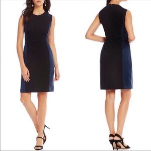 - H by Halston Mixed Media Sheath Dress
